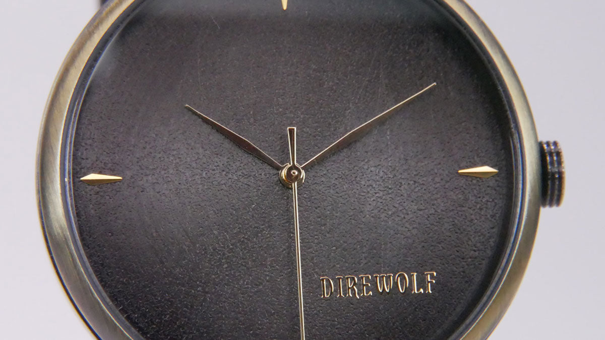 Distressed Black on Antique Bronze Watch