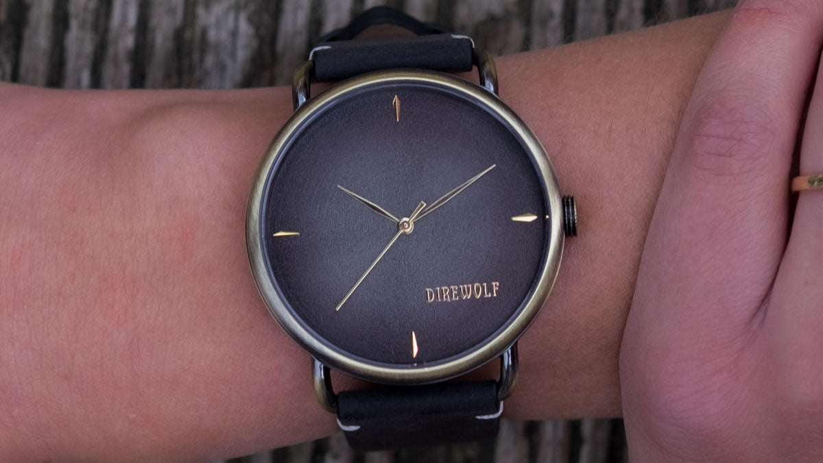 Distressed Black on Antique Bronze Watch